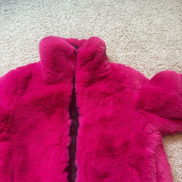 Goldbergh Victoria Faux Fur Puffer Ski Jacket Pink NWT US 6 With Defect - Picture 8 of 8
